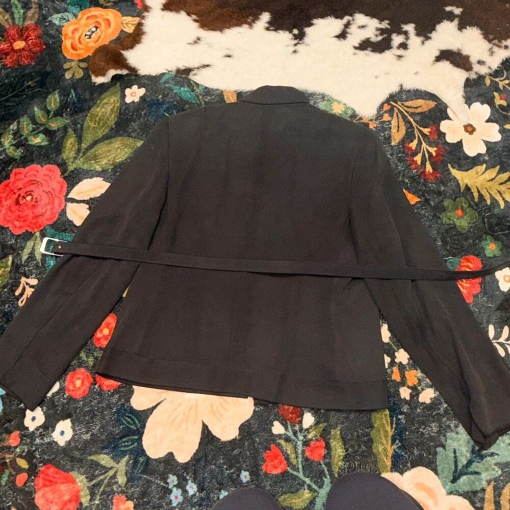 Vintage Banana Republic 100% Silk Belted Utility Jacket Blazer - Size 10